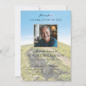 Sky greenery celebration of life Funeral Photo 招待状 (正面)