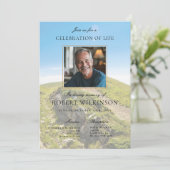 Sky greenery celebration of life Funeral Photo 招待状 (スタンド正面)