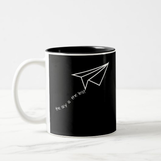 Sky is the limit fliegen Himmel ツートーンマグカップ (左)