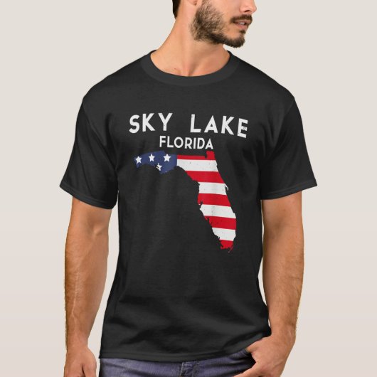 Sky Lake Florida USA State America Travel Floridia Tシャツ (正面)