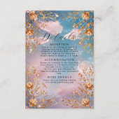 Sky of Love Golden flowers 結婚's エンクロージャーカード (正面)