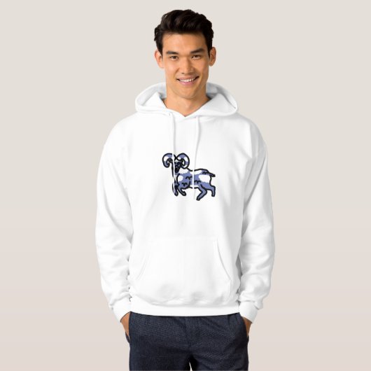 Sky Ram Zodiac Sweatshirt – Aries Identity Gift パーカ (正面フル)