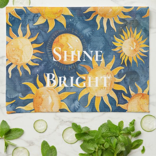 Sky Sun Shine Bright キッチンタオル (折り畳み)
