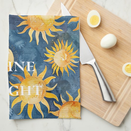 Sky Sun Shine Bright キッチンタオル (四つ折り)