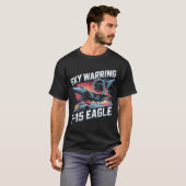 Sky Warring F-15 Eagle Jet Fighter Aviation Combat Tシャツ (正面フル)
