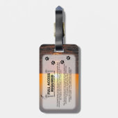 Skybirdサービス犬写真付き身分証明書 ラゲッジタグ (裏面縦)