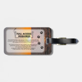 Skybirdサービス犬写真付き身分証明書 ラゲッジタグ (裏面横)