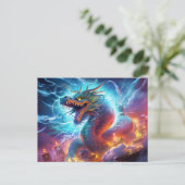 Skybreaker – Chinese Airbrush Dragon over City in  ポストカード (スタンド正面)