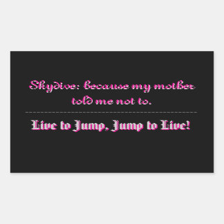 Skydiveのステッカー 長方形シール