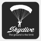 Skydiveは地面限界です スクエアシール (正面)