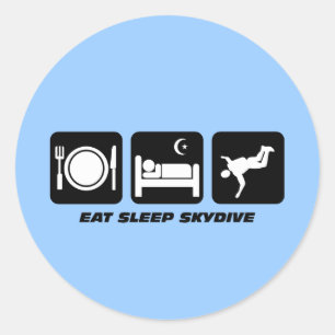 skydive睡眠を食べて下さい ラウンドシール