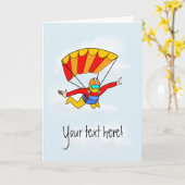 Skydive -あなた自身の文字を加えて下さい! カード (黄色い花)
