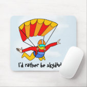 Skydive -私はむしろskydiving! -青 マウスパッド (マウス)