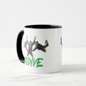 Skydive -緑の文字 マグカップ (正面左)