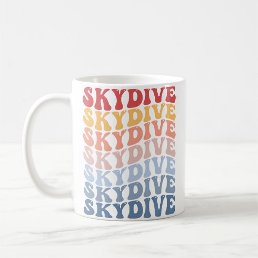 Skydive Groovy Skydiving コーヒーマグカップ (左)
