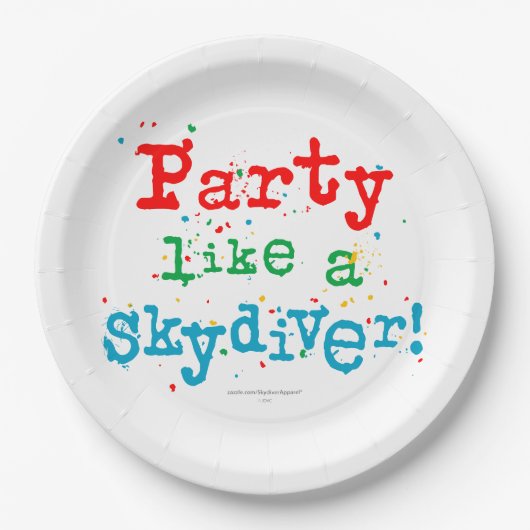 SKYDIVERのようなパーティー! ペーパープレート (正面)