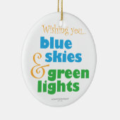 Skydiverのクリスマスの願い セラミックオーナメント (右)