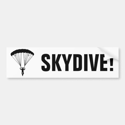 skydiverのシルエット バンパーステッカー (正面)