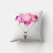 SkydiverのパラシュートのSkydivingの落下傘で降りる芸術のギフト クッション (裏面)