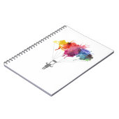 Skydiver、パラシュート。 Skydivingのスポーツ。 落下傘で降りること ノートブック (左側)