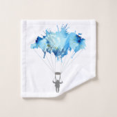 Skydiver、パラシュート。 Skydivingのスポーツ。 落下傘で降りること バスタオルセット (ウォッシュタオル)