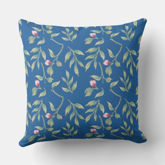 Skydiver Blue Wedding Keepsake Throw Pillow クッション (裏面)