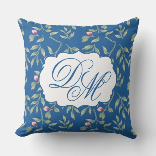 Skydiver Blue Wedding Keepsake Throw Pillow クッション (正面)