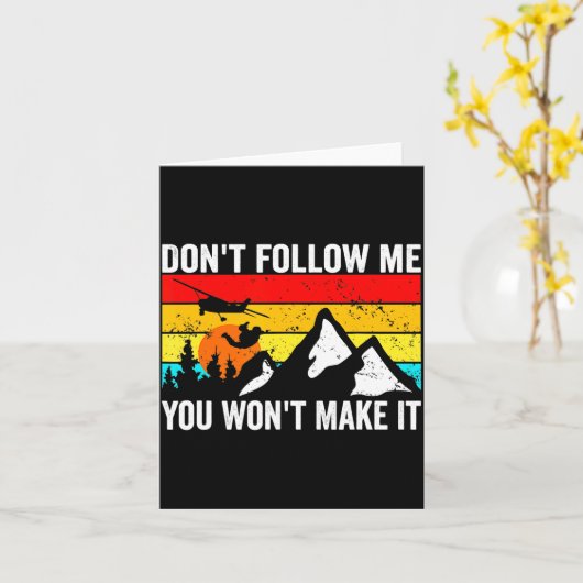 Skydiver Dont Follow Me I Do Stud Things Skydivi  カード (黄色い花)