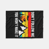 Skydiver Dont Follow Me I Do Stud Things Skydivi フリースブランケット (正面(横))