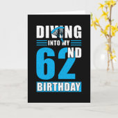Skydiver Gift 62nd Birthday カード (黄色い花)