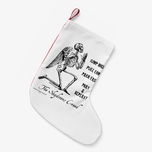 Skydiversの信条 スモールクリスマスストッキング (正面 (吊り時))