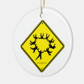 Skydiversの注意の印 セラミックオーナメント (左)