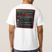 SKYDIVINGのテーマパークの警告標識 Tシャツ (裏面)