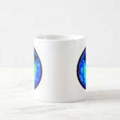 SKYDIVINGの地球の眺め コーヒーマグカップ (中央)