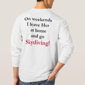 Skydivingの恐れ Tシャツ (裏面)