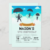 Skydivingの招待 招待状 (正面/裏面)