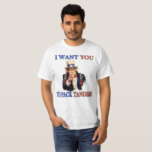Skydivingの米国市民"私はタンデム"を詰めてほしいです Tシャツ
