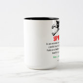 Skydivingの訓練 ツートーンマグカップ (中央)