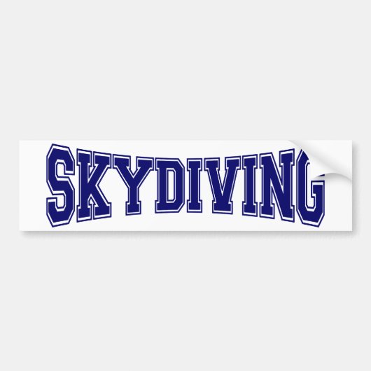 Skydiving大学スタイル バンパーステッカー (正面)