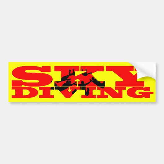 Skydiving バンパーステッカー (正面)