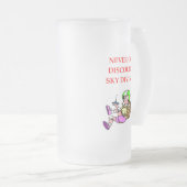 skydiving フロストグラスビールジョッキ (正面右)