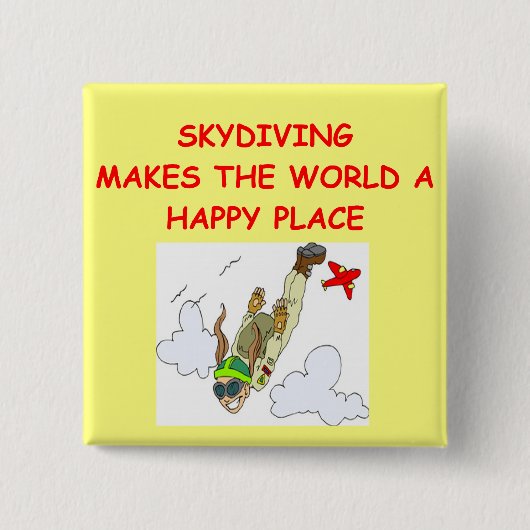 skydiving 缶バッジ (正面)