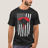 Skydiving American Flag Tシャツ (正面)