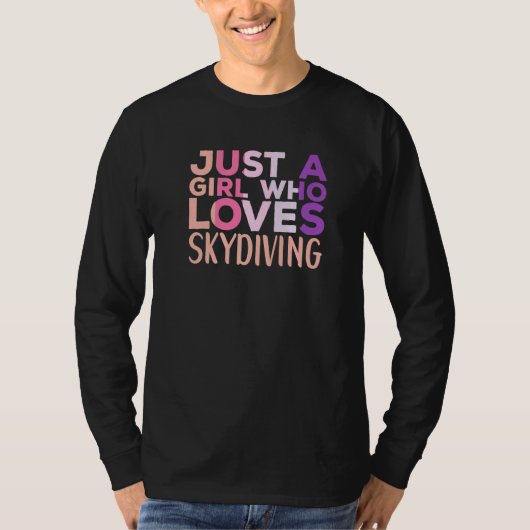 Skydiving Apparel Parachute Skydiver for Women   Tシャツ (正面)