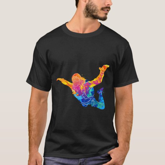 Skydiving Art Skydiver Parachutist Jumprt Parachut Tシャツ (正面)