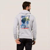 Skydiving-Feel Freedom Above Clouds | Men Full-zip パーカ (裏面フル)