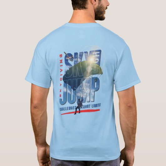 Skydiving-Feel Freedom Above the Clouds | Aldult Tシャツ (裏面)