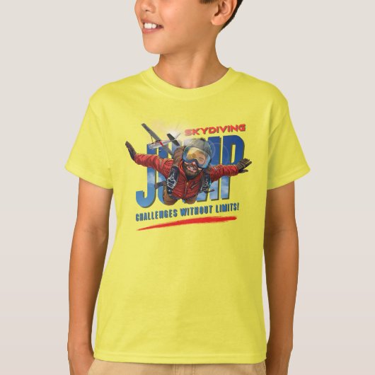 Skydiving-Feel Freedom Above the Clouds | Kids Tシャツ (正面)