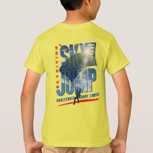 Skydiving-Feel Freedom Above the Clouds | Kids Tシャツ (裏面)