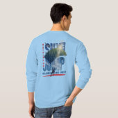 Skydiving-Feel Freedom Above the Clouds | Men L. S Tシャツ (裏面フル)